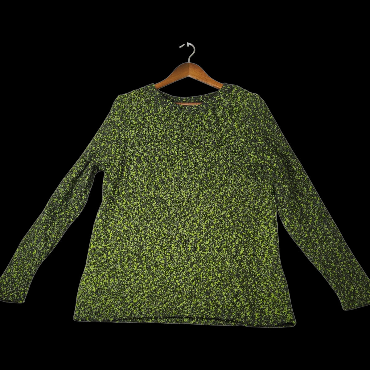 J.Jill  Green Marled Crew Neck Sweater Medium - Image 1