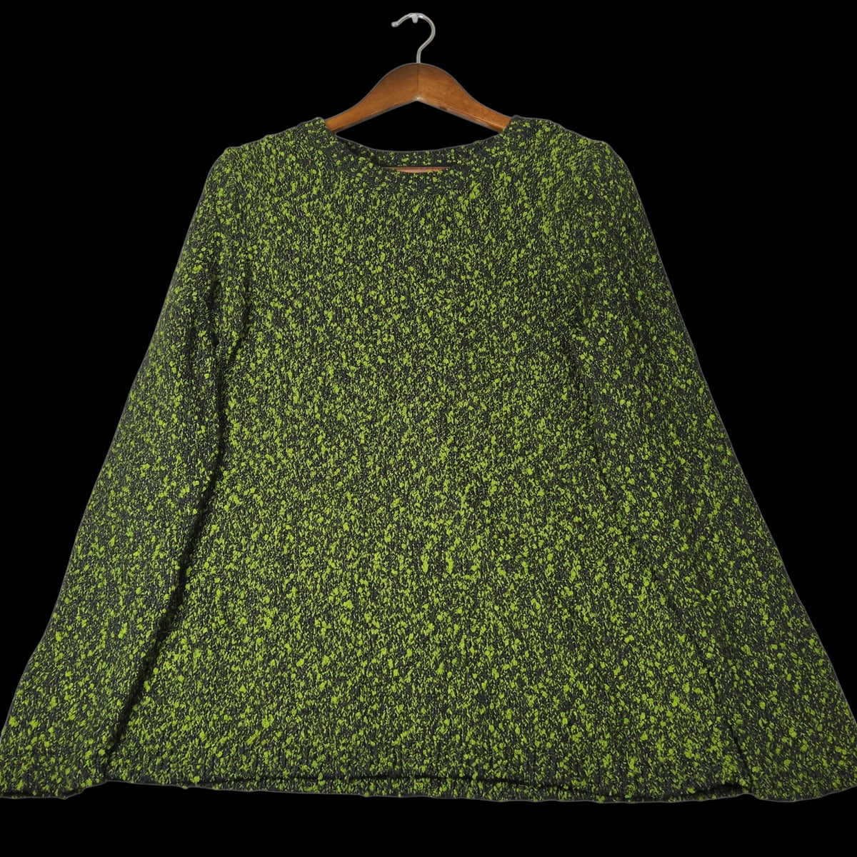 J.Jill  Green Marled Crew Neck Sweater Medium - Image 2