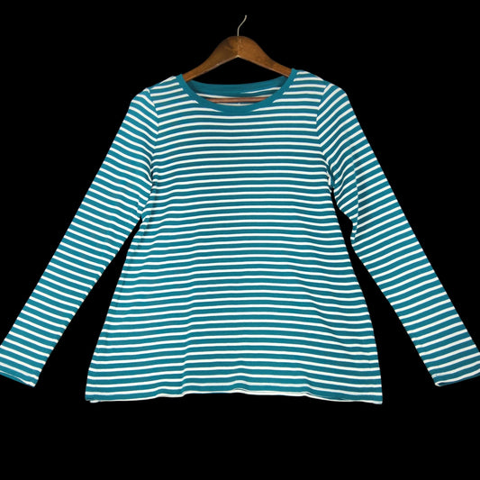 J.Jill NWT Pure Jill Crewneck Tee Oceansdcrm Pima Cotton Small Long Sleeve - Image 1