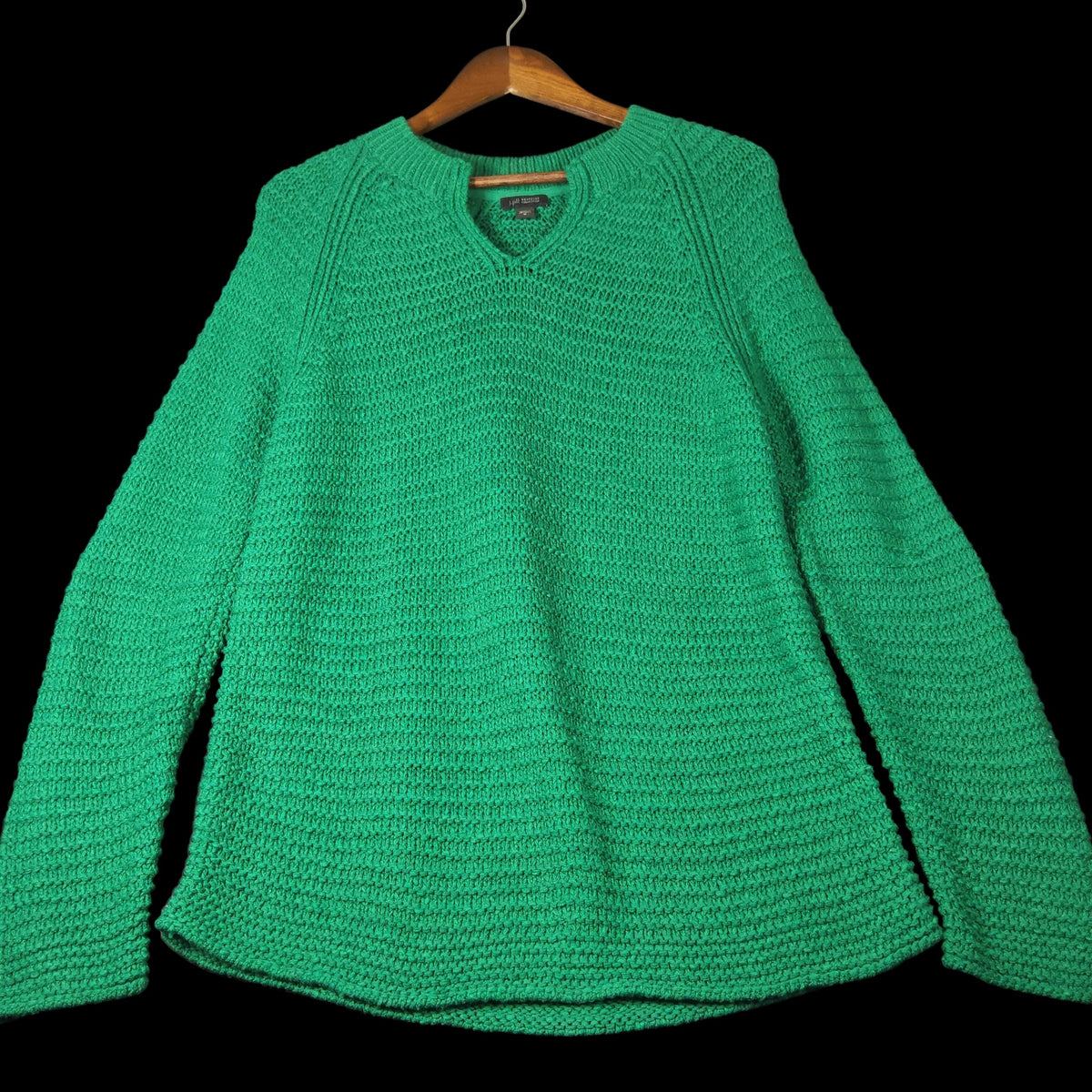 J.Jill NWT Wearever Textured Split Neck Sweater Green Women's M Pullover - Image 1