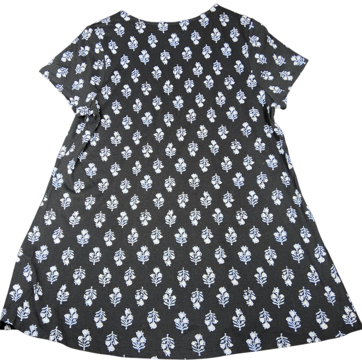J.Jill Pure Jill Scoop-Neck Elliptical Tee Black Floral Print - Image 3