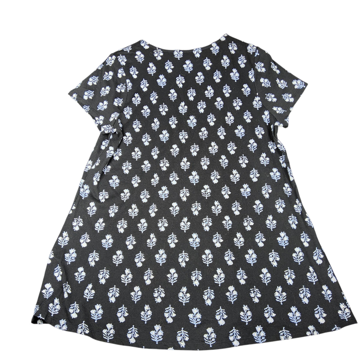 J.Jill Pure Jill Scoop-Neck Elliptical Tee Black Floral Print - Image 4