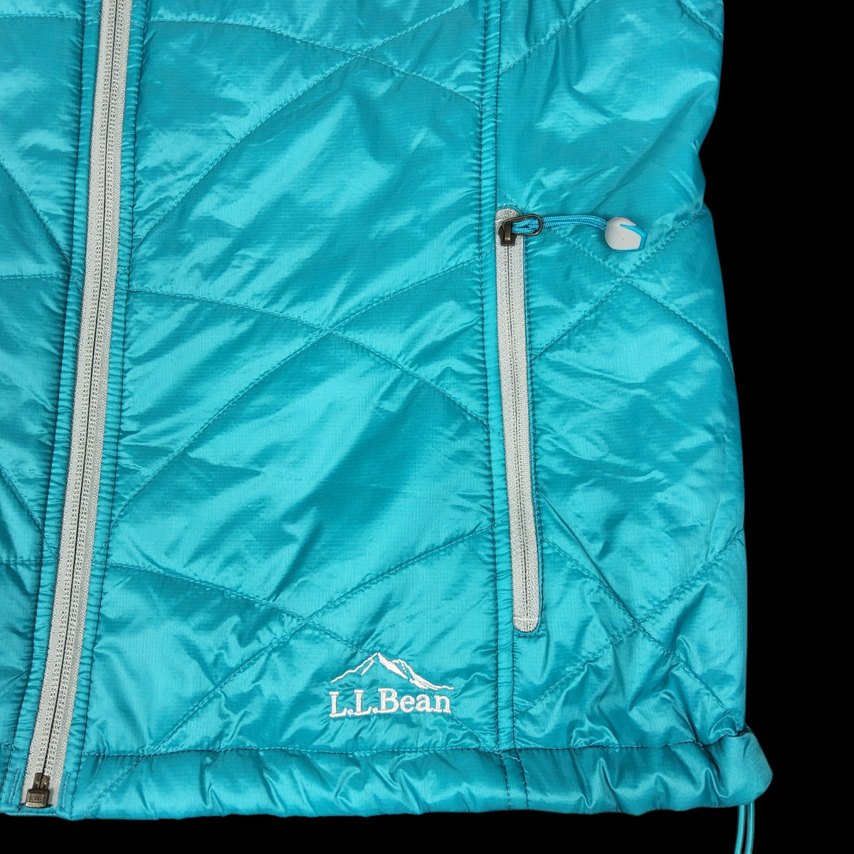 L.L.Bean PrimaLoft Packaway Vest Women's Turquoise M Regular - Image 2