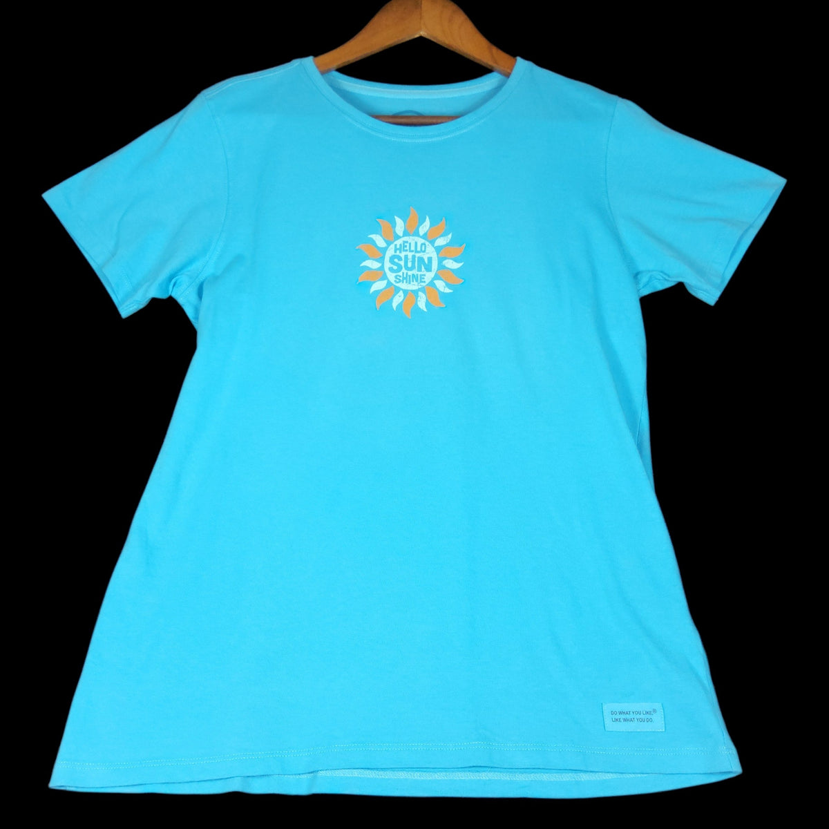 Life is Good Hello Sunshine Crusher Tee Turquoise Women's T-Shirt - Image 1