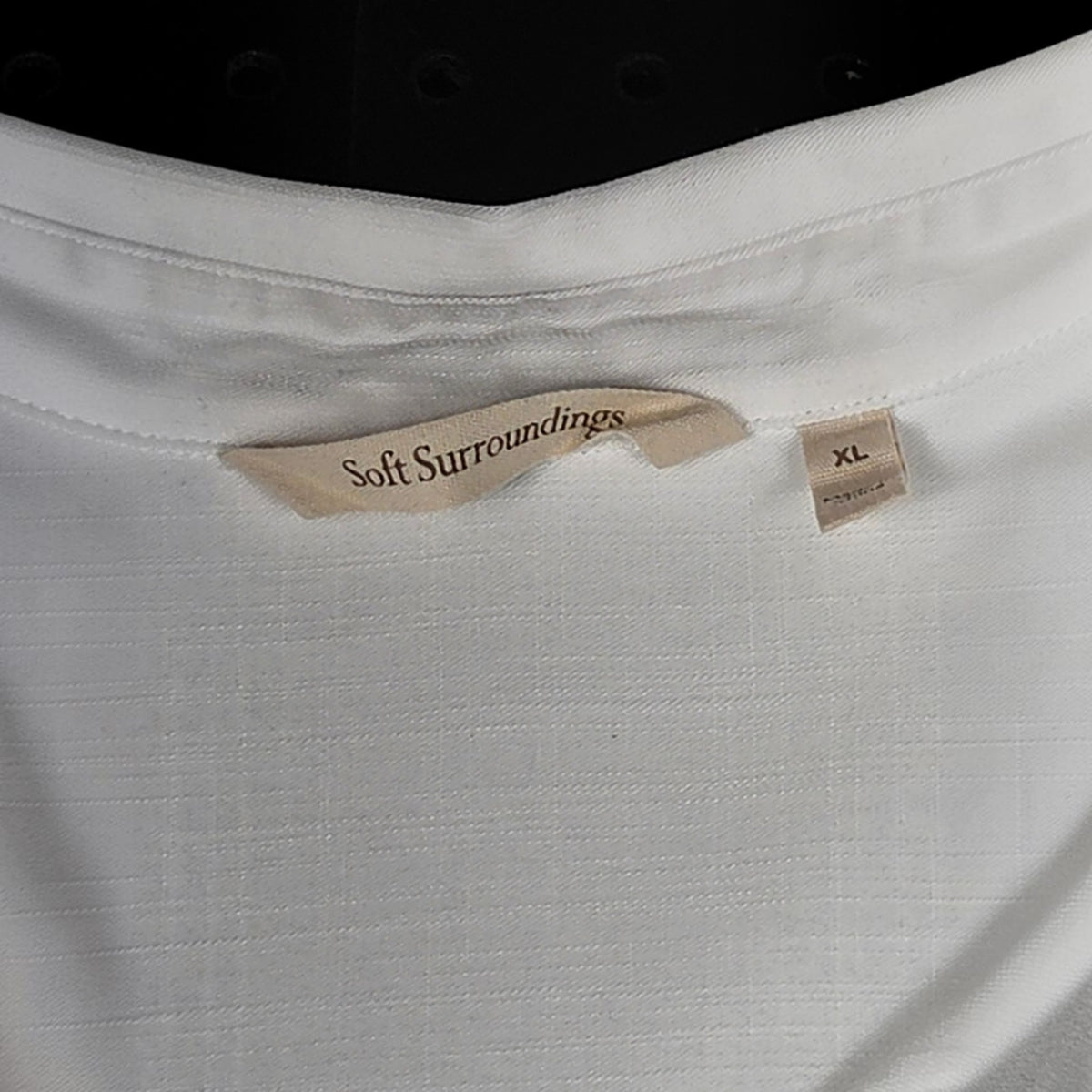 Soft Surroundings White Tencel Lyocell Short Sleeve Button Down XL - Image 3