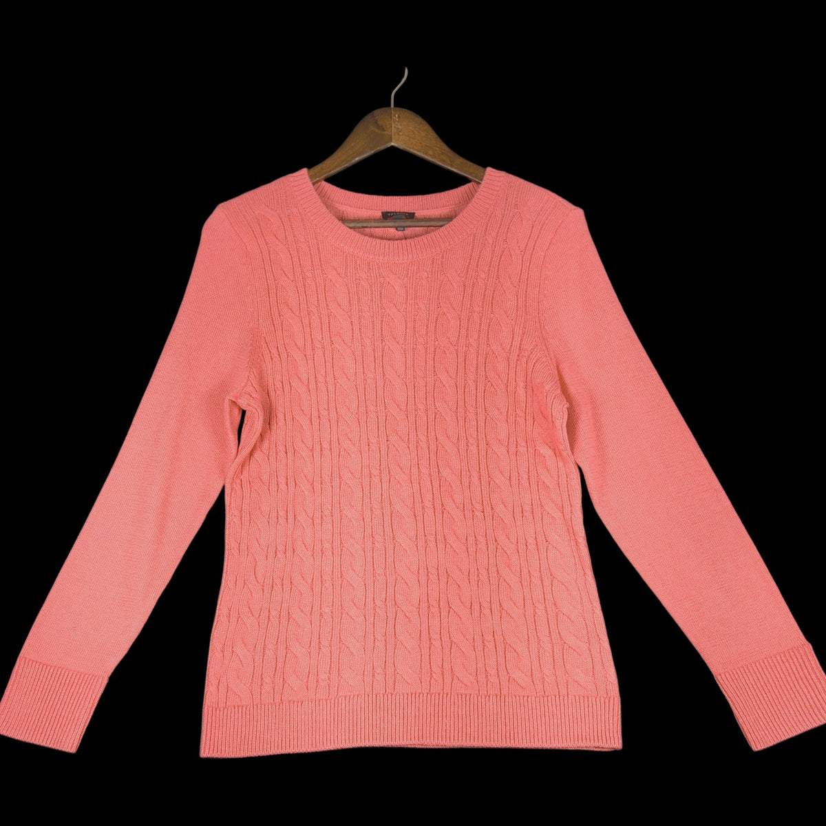 Talbots NWT Cable Knit Sweater Coral Pink Women's Medium - Image 1