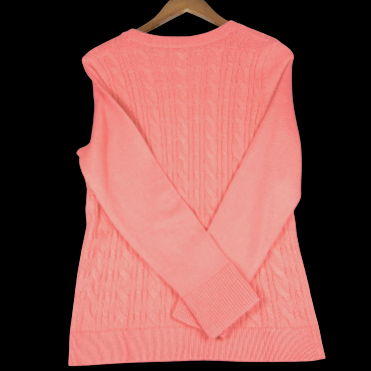 Talbots NWT Cable Knit Sweater Coral Pink Women's Medium - Image 3